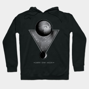 The earth star and moon Hoodie